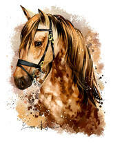 Портрет белого коня