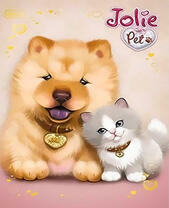 Чау-чау и котенок