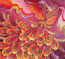 Жар-птица стремительно взлетает