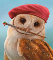 Рыжая сова художница