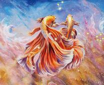 Две рыбки в небесном океане