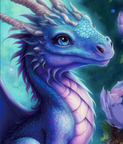 Красивый ледяной дракон