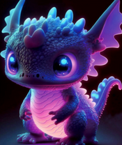 Мультяшный милый дракончик