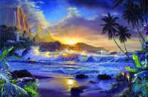 Восход солнца над морем