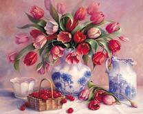 Тюльпаны и вишни