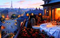 Уютный балкон в Париже