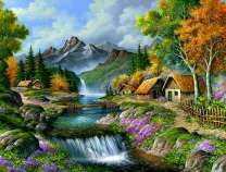 Небольшая деревушка в горах