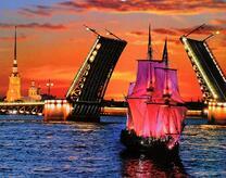 Корабль под разводным мостом