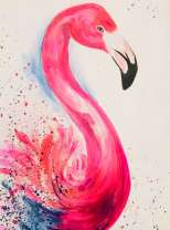 Красивый розовый фламинго