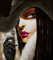 Загадочная девушка с ключом