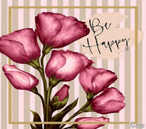 Счастье и букет цветов