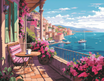 Солнечное утро с видом на мре