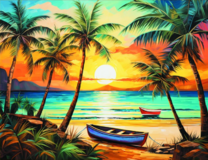 Закат на необитаемом острове