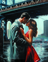 Алмазная вышивка «Долгожданная встреча на мосту»