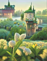 Сказочный замок в зелени