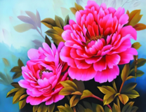 Два крупных розовых цветка