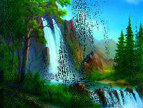 Величие каскадного водопада