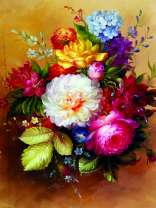 Яркий букет разных цветов