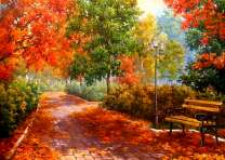 Аллея в осеннем парке