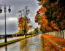 Набережная в осенних красках