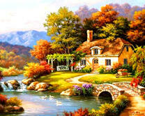 Осенняя пора на извилистой реке