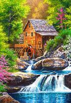 Водяная мельница на стремительной реке