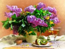 Сирень, киви и вино