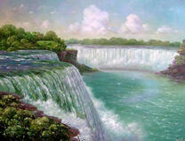 Долина больших и красочных водопадов