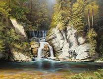 Водопад в лесу