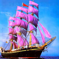 Фрегат с ясными парусами