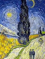 Звездная ночь над дорогой