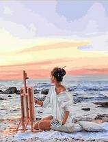 Девушка пишет море