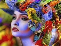 Девушка с оригинальной шляпой