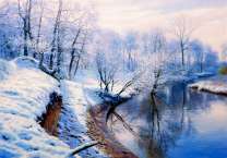 Река и зимний лес