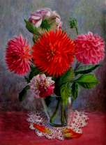 Букет садовых георгин