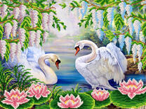 Лебединое озеро с лотосами