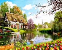 Милый домик у реки в Голландии