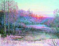 Березовая роща в снежном одеяле