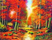 Осенний пейзаж в лесу