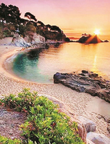 Закат на пляже