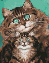 Мама и ее смешной котёнок