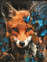 Лиса, заяц и голубые бабочки