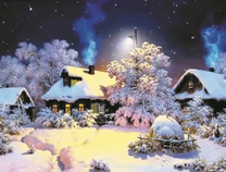 Зимняя сказка звездной ночью