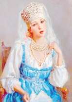 Барышня с бусами из жемчуга