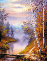 Неимоверное утро у реки