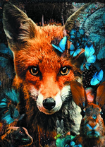 Лис, кролик и синие бабочки