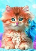 Рыженький котёнок с голубым бантиком