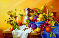 Фруктово-ягодный натюрморт и вино