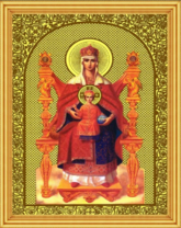 Богородица с младенцем на троне