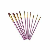 Коробка 250 шт.: Кисти для рисования набор (10 шт) сиреневые